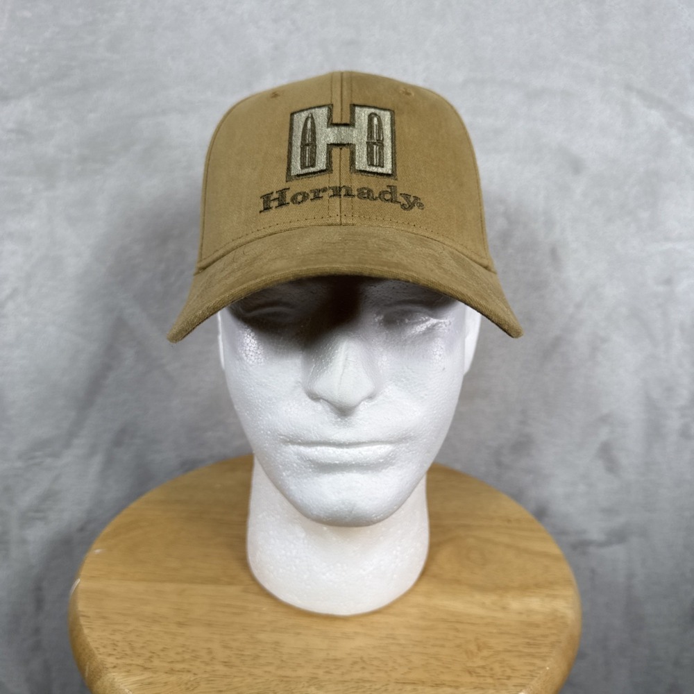 Hornady Hat Cap Strap Back Khaki Embroidered Ammo Shooting Hunting Range Mens